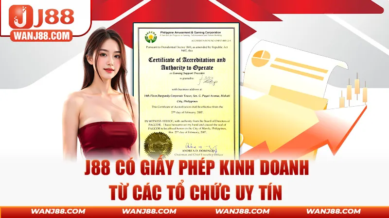 Giấy phép kinh doanh từ các tổ chức uy tín thế giới