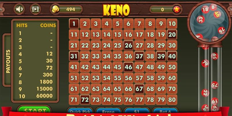 Keno lớn nhỏ khá thú vị